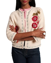 Frances Valentine Blanket Stitch Border Cardi Coat