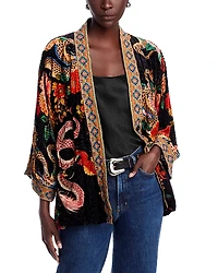 Johnny Was Merhawi Textured Velvet Kimono