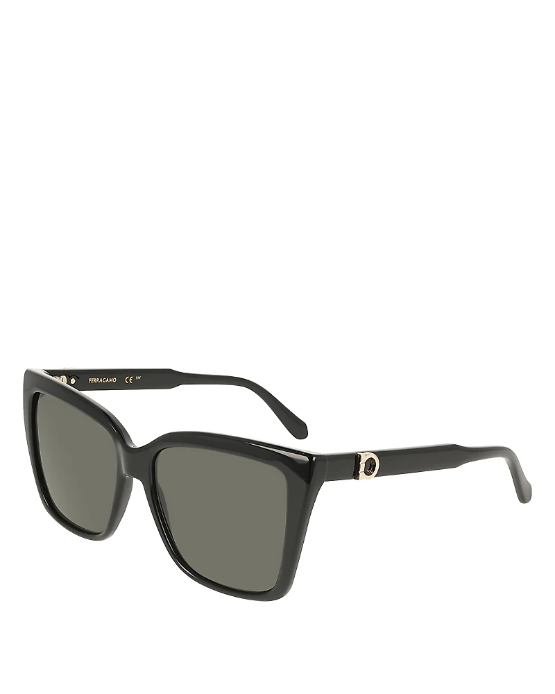Ferragamo Solid Square Sunglasses