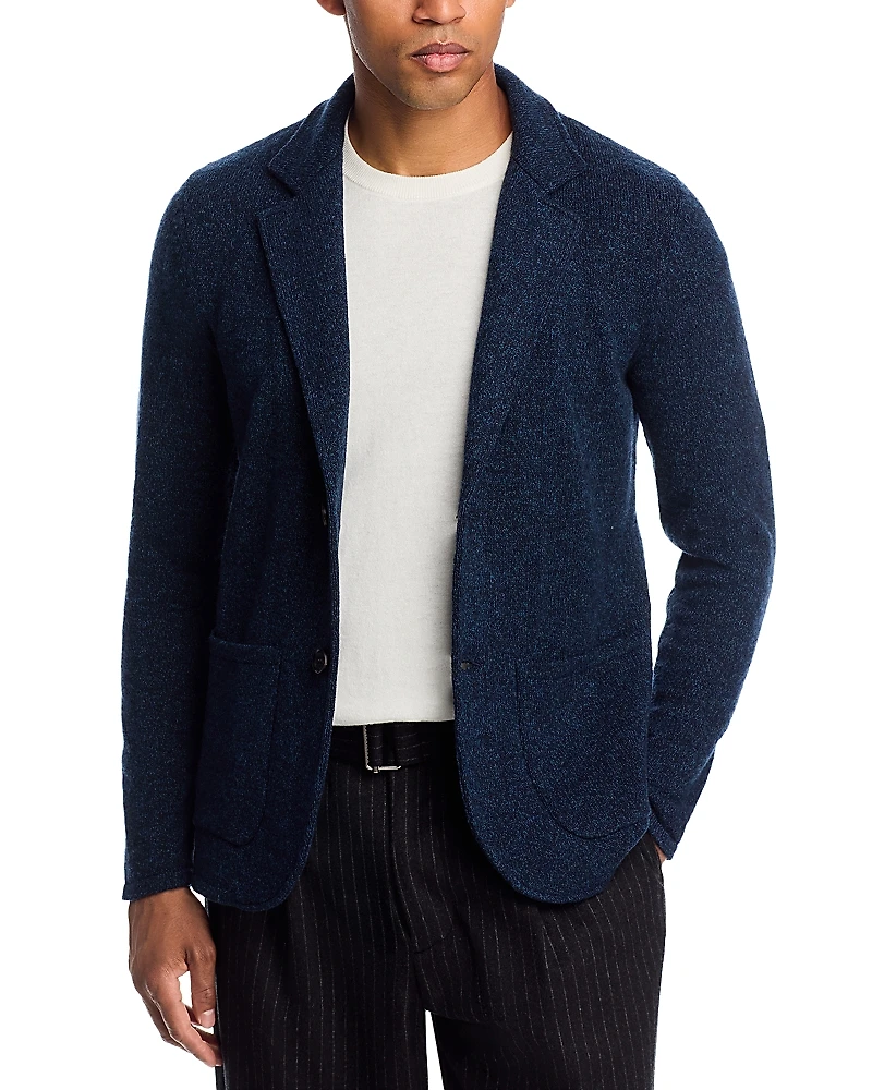 Maurizio Baldassari Winter Wool, Cotton & Nylon Mouline Sweater Jacket