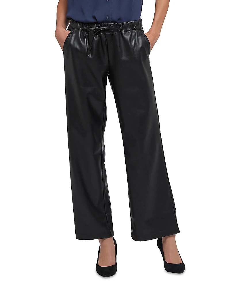 Nydj Faux Leather Wide Leg Pants