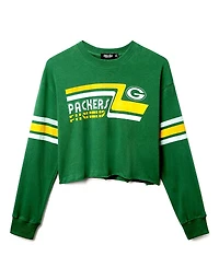 Junk Food Clothing Women's Nfl Green Bay Packers Retro Crop Fleece