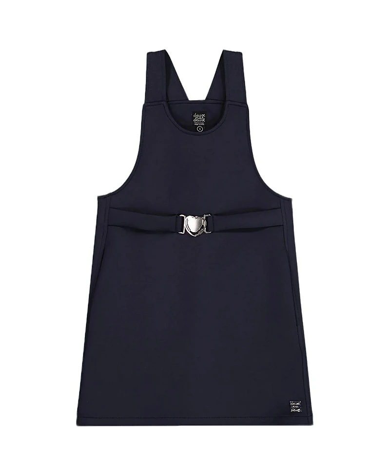 Deux par Girls' Milano Jumper Dress with Buckle Detail - Big Kid