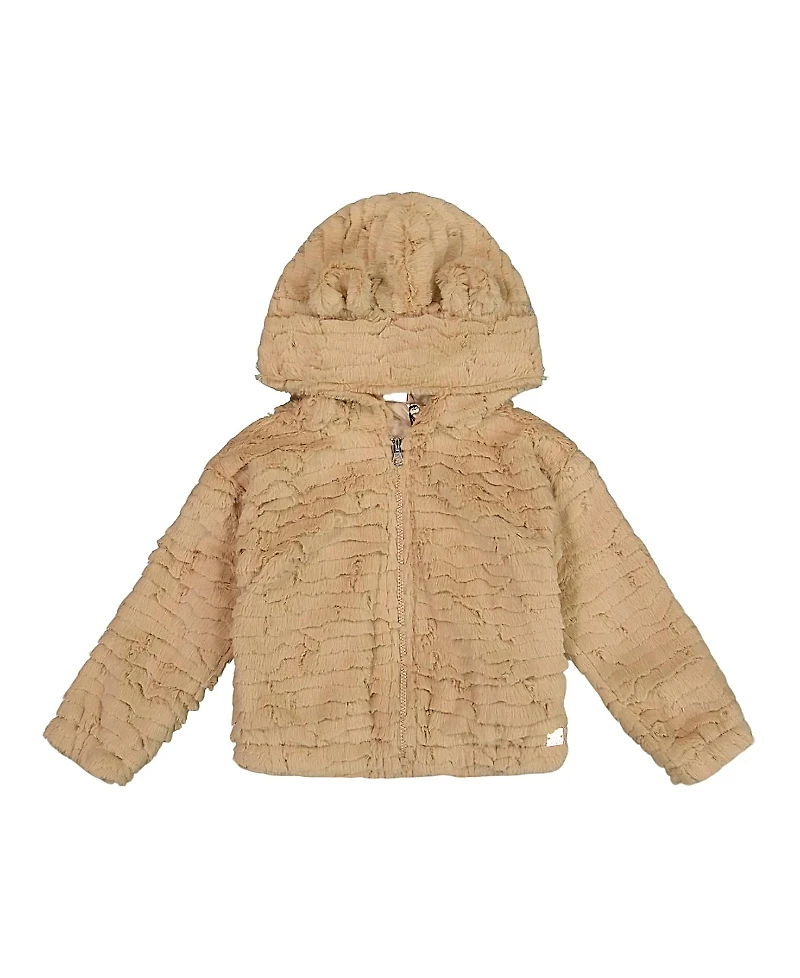 Deux par Girls' Faux Fur Hooded Jacket - Big Kid