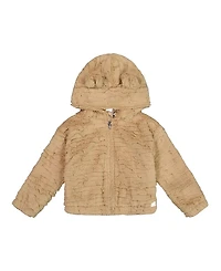 Deux par Girls' Faux Fur Hooded Jacket - Big Kid