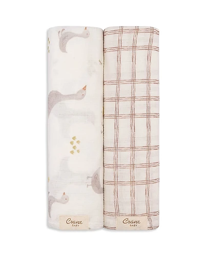Crane Baby Swaddle Set