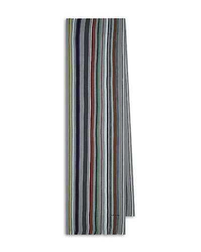 Paul Smith Ivan Striped Merino Wool Scarf
