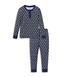 Petite Plume Unisex Festival of Lights Pima Snug Fit Pajama Set - Baby, Little Kid, Big Kid