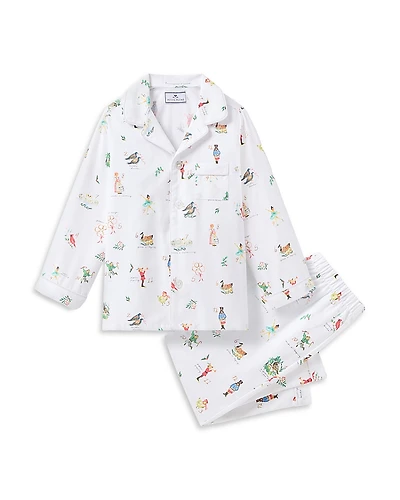 Petite Plume Unisex 12 Days of Christmas Twill Pajama Set - Baby, Little Kid, Big Kid