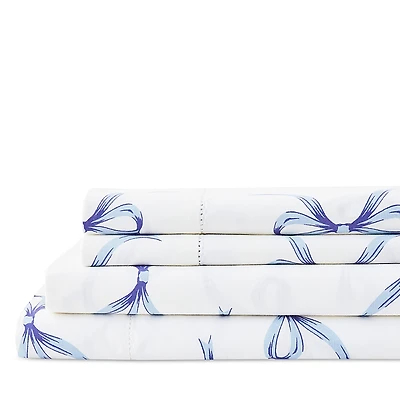 Bedford Lane Crisp Bows Percale Sheet Set