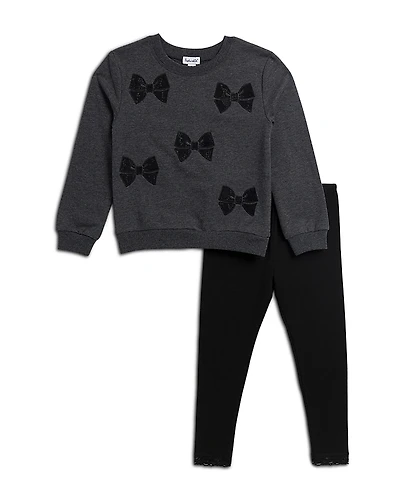 Splendid Girls' Lacy Bows Sweatshirt & Leggings Set - Little Kid