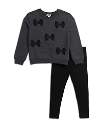 Splendid Girls' Lacy Bows Sweatshirt & Leggings Set - Little Kid