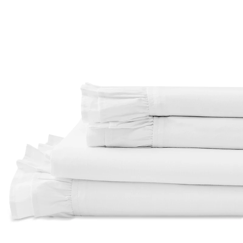 Bedford Lane Double Ruffle Percale Sheet Set