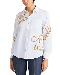 Cinq a Sept Sequinned Blouse
