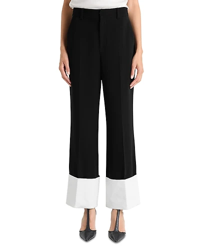 Cinq a Sept Maesa Contrast Hem Pants
