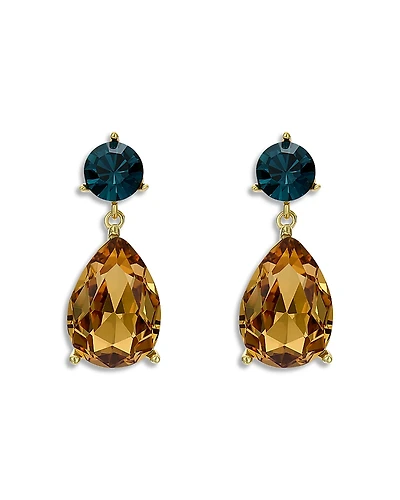 Ted Baker Yellow & Blue Crystal Drop Earrings