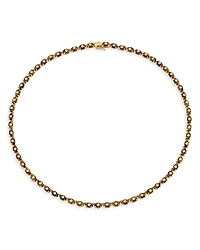 Sydney Evan 14K Yellow Gold Tiger Eye & Diamond Eternity Necklace, 16