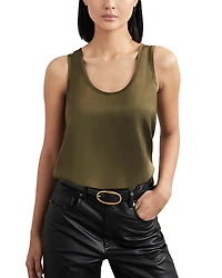 Reiss Mixed Media Tank Top