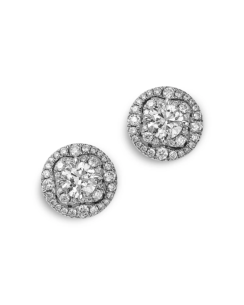 Bloomingdale's Fine Collection Certified Diamond Halo Stud Earrings