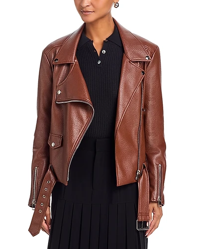 Essentiel Antwerp Faux Leather Moto Jacket