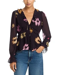 Rails Alixa Tie Neck Blouse