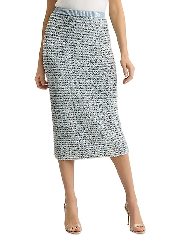 St. John Soft Eyelash Sequin Knit Skirt