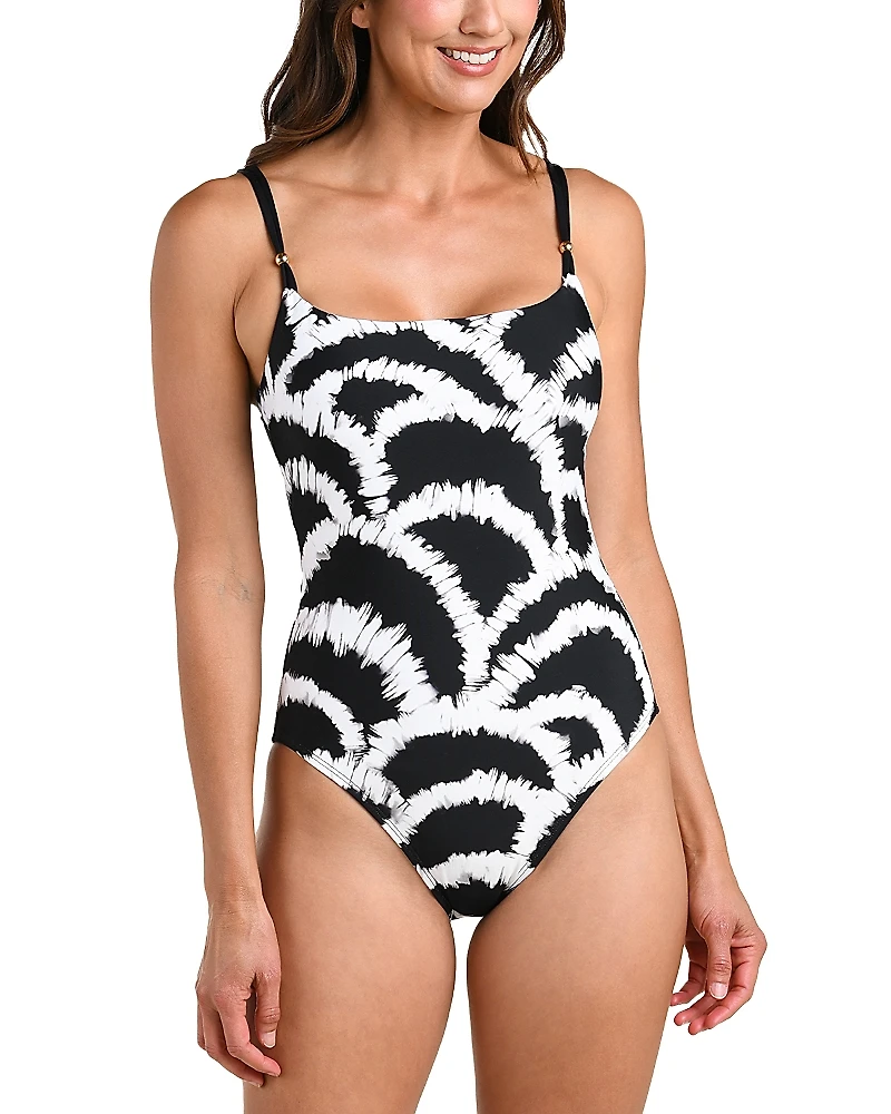 La Blanca Woven Shadows Lingerie One Piece Swimsuit