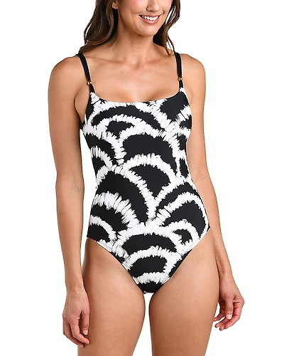 La Blanca Woven Shadows Lingerie One Piece Swimsuit