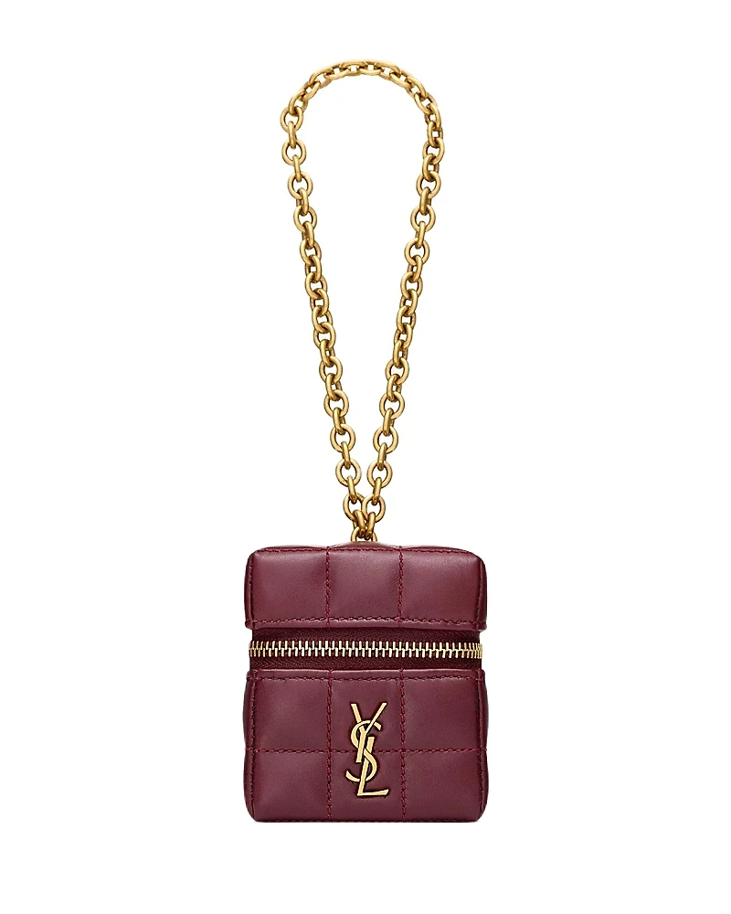 Saint Laurent Cassandre Matelasse Carre Mini Cube On Chain