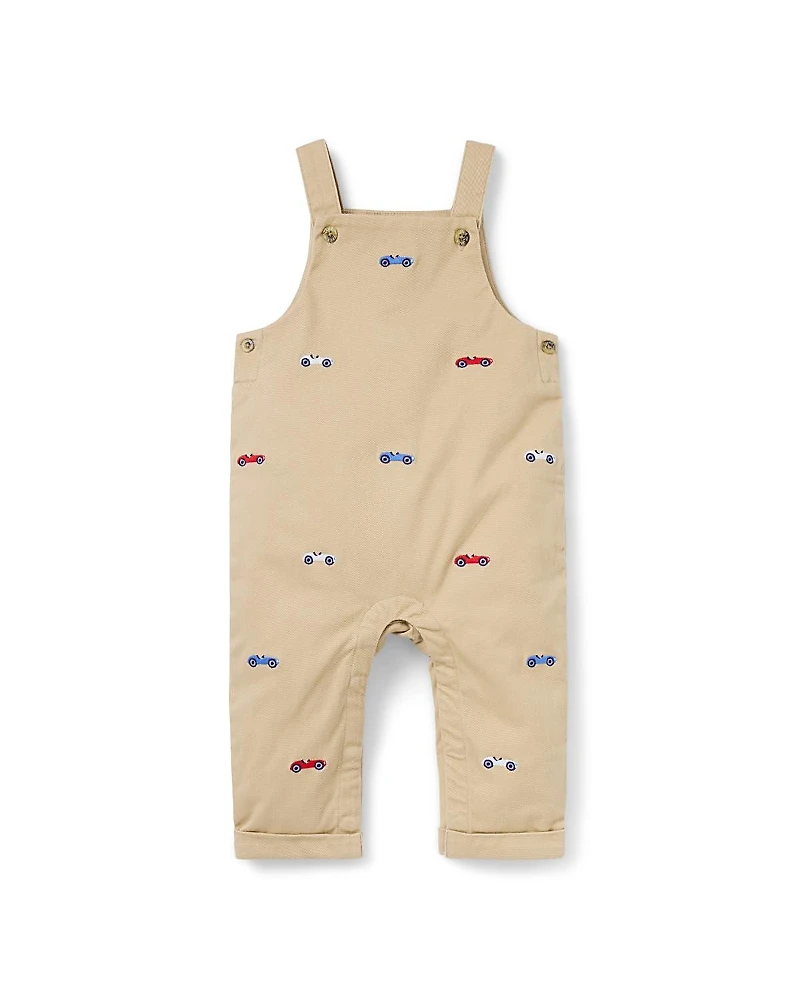 Janie and Jack Boys' Baby Striped Race Car Romper