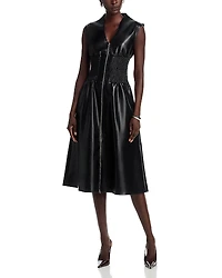 Area Stars Faux Leather Zippered Dress