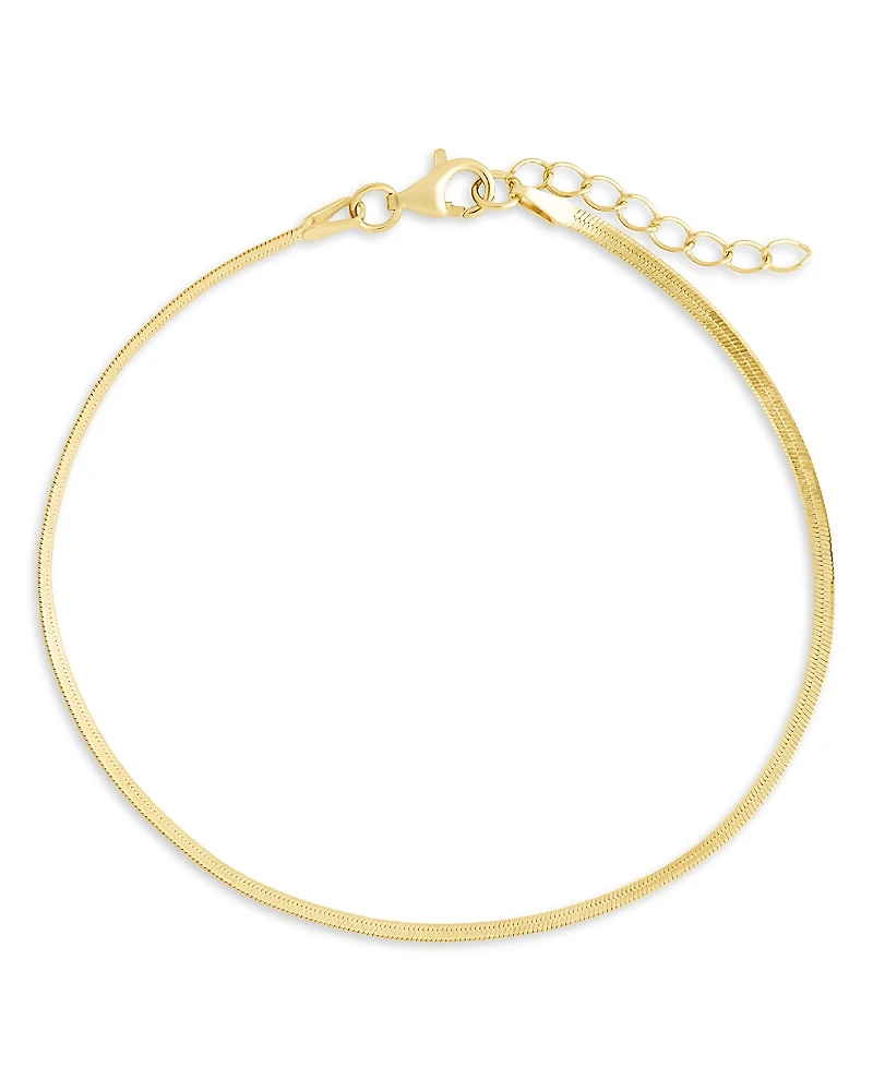 Sterling Forever Herringbone Chain Bracelet