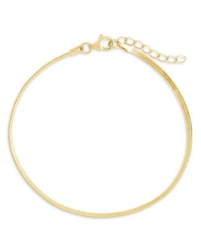 Sterling Forever Herringbone Chain Bracelet