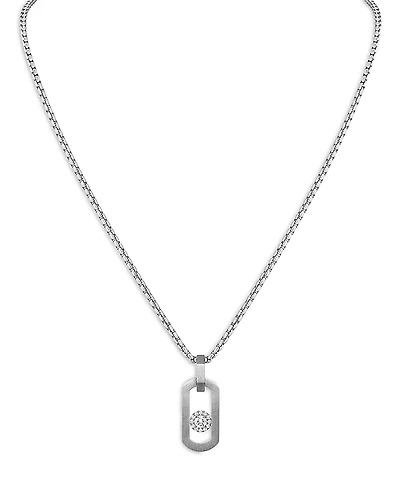 Messika Titanium So Move Diamond Oval Pendant Necklace, 28.74