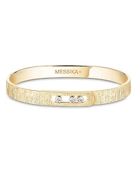 Messika 18K Gold Move Noa Diamond Cisele Textured Bangle Bracelet