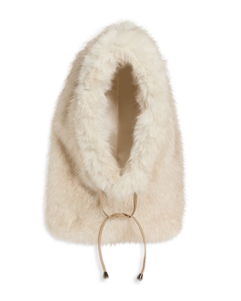 Adrienne Landau Julia Faux Fur Hood Hat