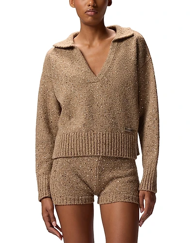 Pinko Nibani Jacquard Polo Sweater