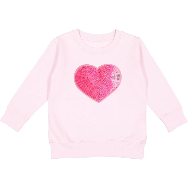 Sweet Wink Girls' Heart Sequin Patch Sweatshirt - Baby, Little Kid, Big Kid