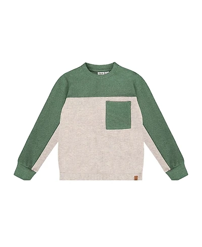 Deux par Boys' Long Sleeve Super Soft Brushed Jersey Top Color Block - Little Kid, Big Kid