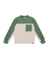 Deux par Boys' Long Sleeve Super Soft Brushed Jersey Top Color Block - Little Kid, Big Kid