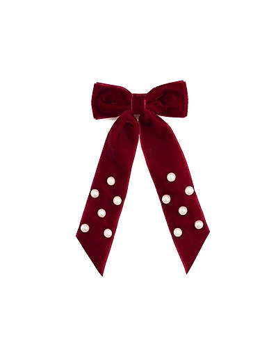 Sweet Wink Girls' Velvet Coquette Bow Clip - Little Kid, Big Kid