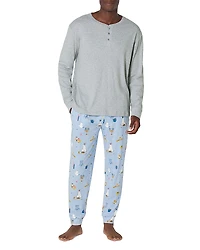 BedHead Pajamas Long Sleeve Henley & Jogger Pajama Set