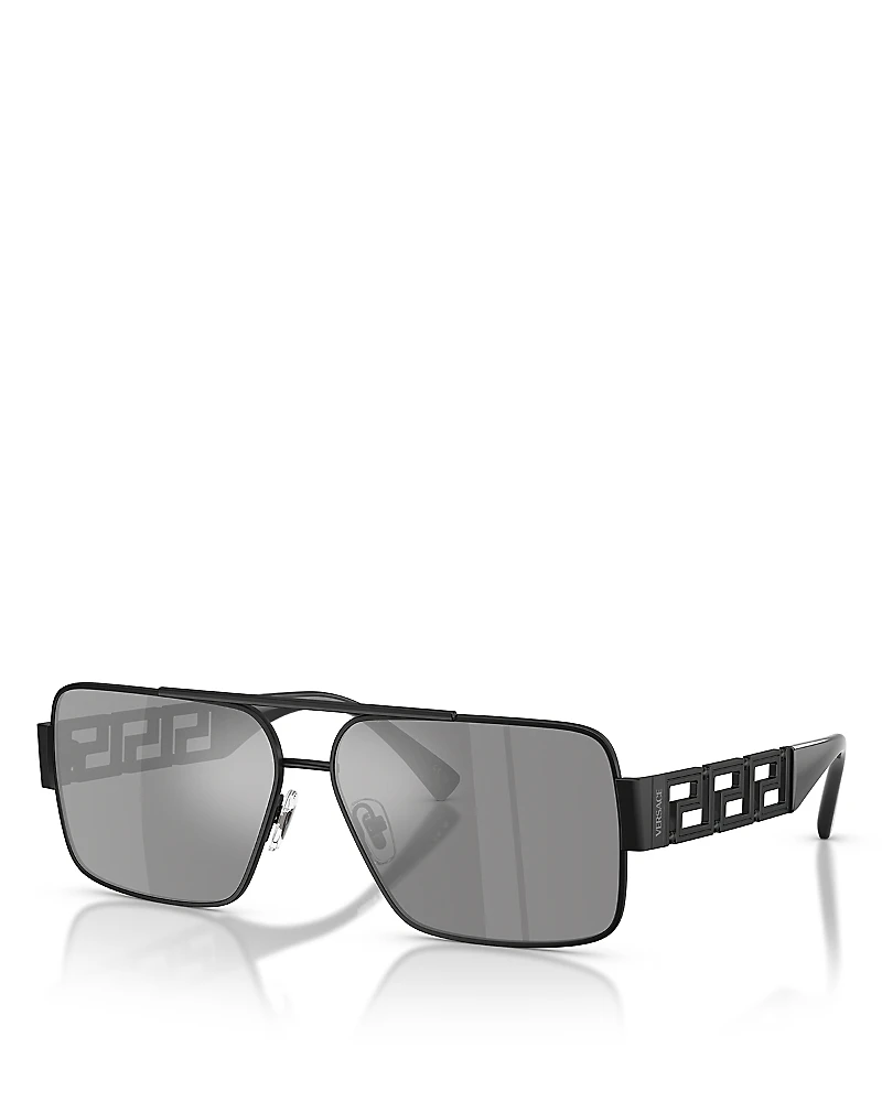 Versace Rectangular Sunglasses, 61mm