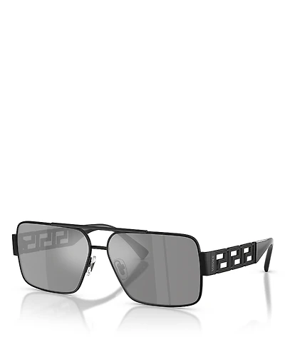 Versace Rectangular Sunglasses, 61mm