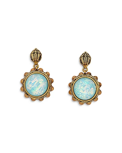 Kurt Geiger London Signature Eagle Vintage Cabochon Drop Earrings