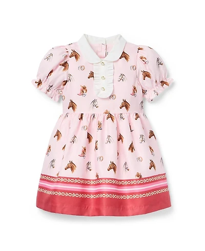 Janie and Jack Girls' The Signature Equestrian Dress - Baby, Little Kid, Big Kid