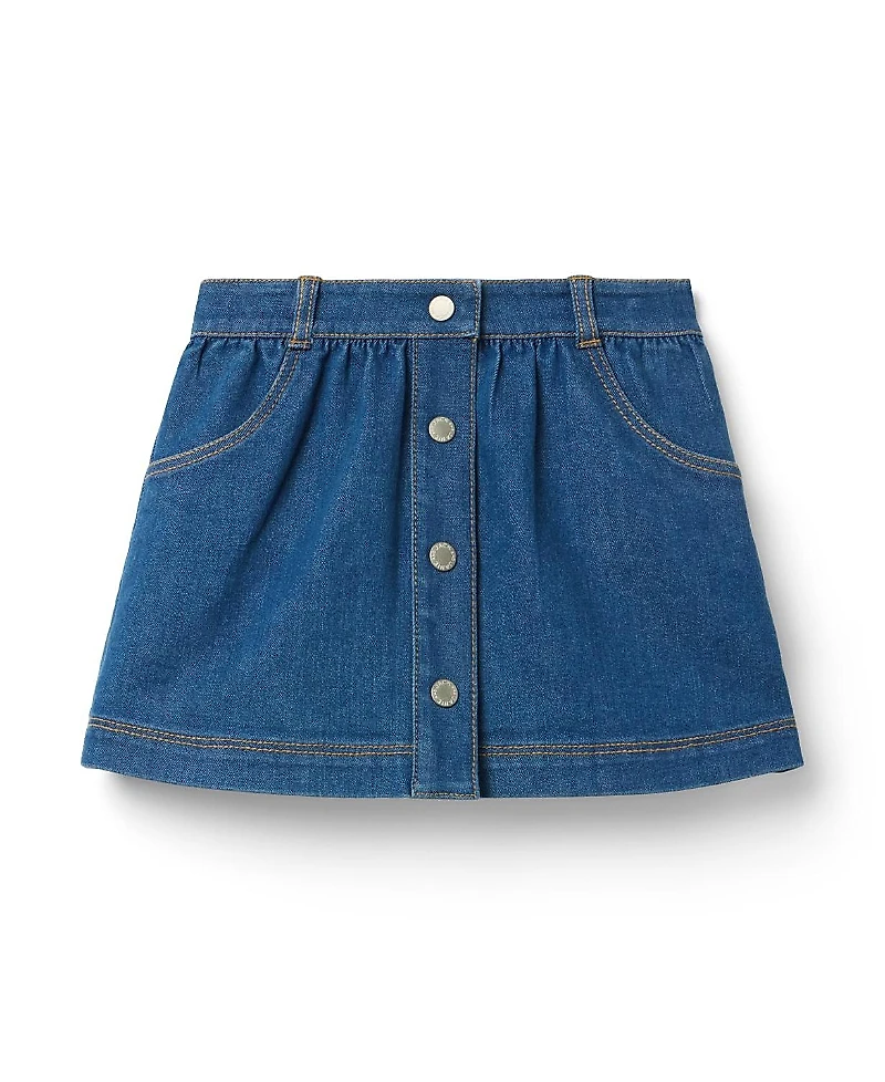Janie and Jack Girls' Denim Button Skirt - Baby, Little Kid, Big Kid
