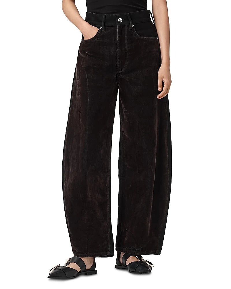 Allsaints Helena Flocked High Rise Jeans