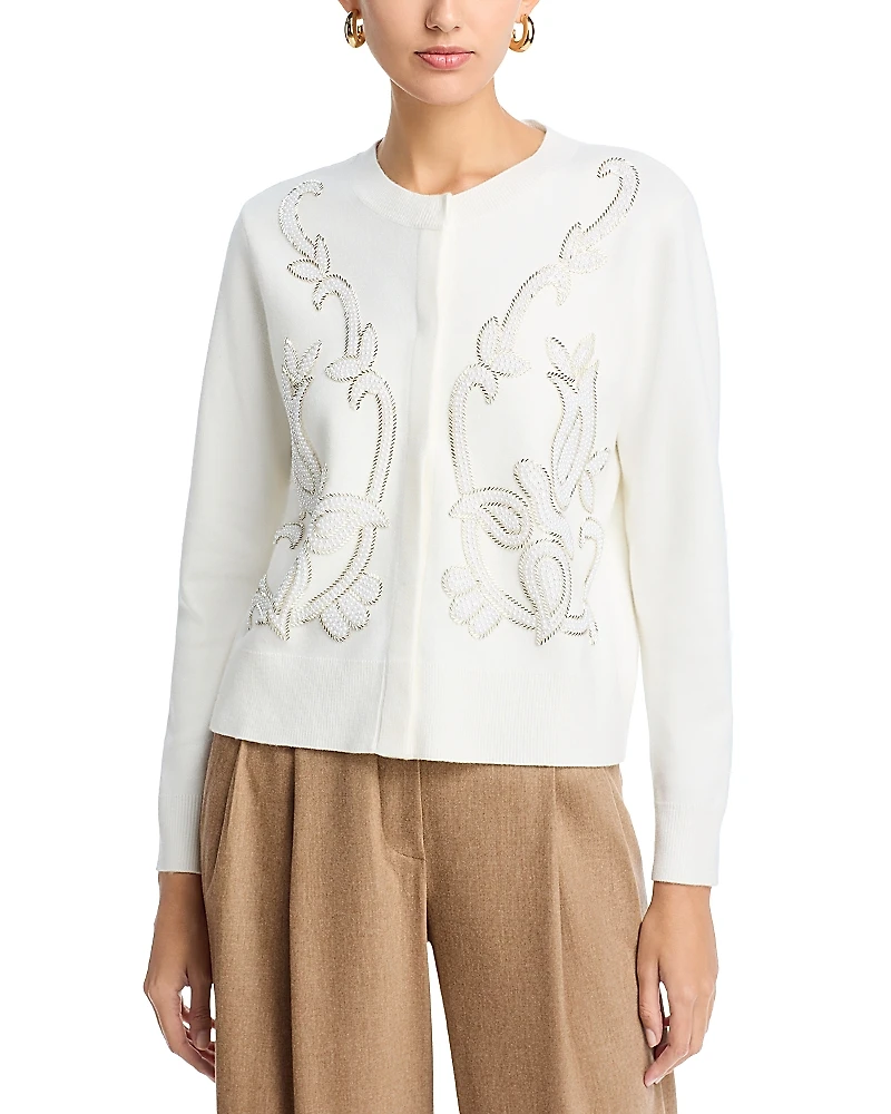 Sioni Embellished Snap Front Cardigan