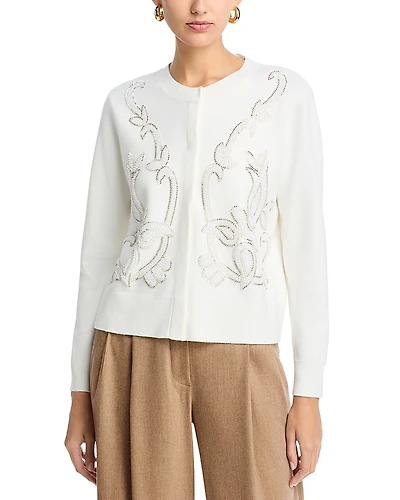 Sioni Embellished Snap Front Cardigan